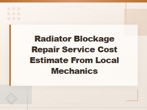 Radiator Blockage Repair Service Cost Estimate From Local Mechanics
